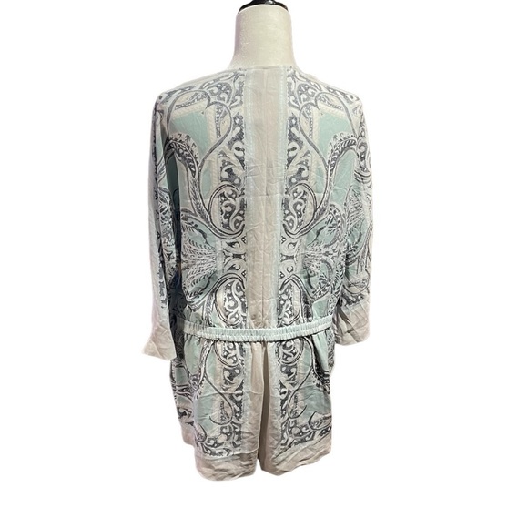 BCBGMaxAzria Lindee Paisley Print 
Romper-BLUE MIST COMBO floral short Jumpsuit - Picture 10 of 15